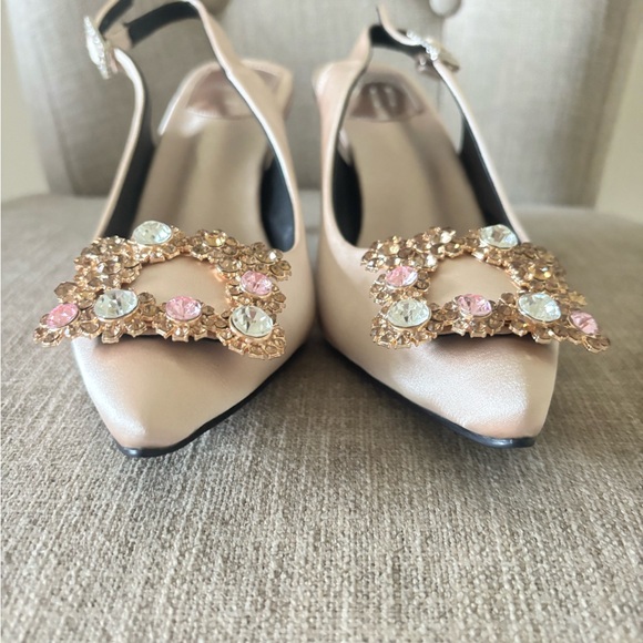 Slingback satin pumps - Picture 4 of 4